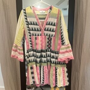 Anthropologie Tunic Dress in Pink, Olive & green